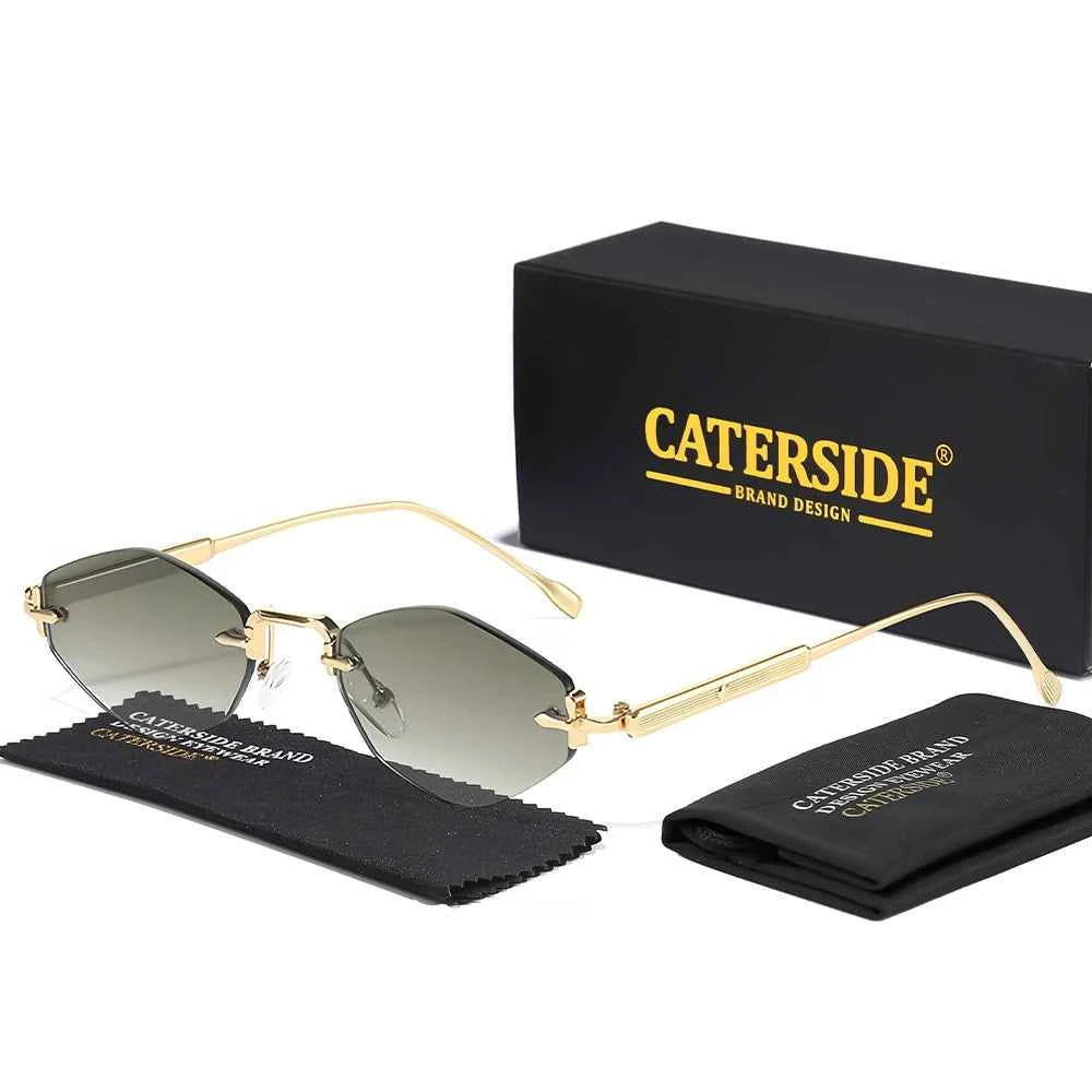 Lunettes de Soleil Punk Métal UV400 | Style Minimaliste Luxe | Caterside Eyewear