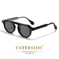 Lunettes de soleil noires rondes style vintage avec monture épaisse CaterSide