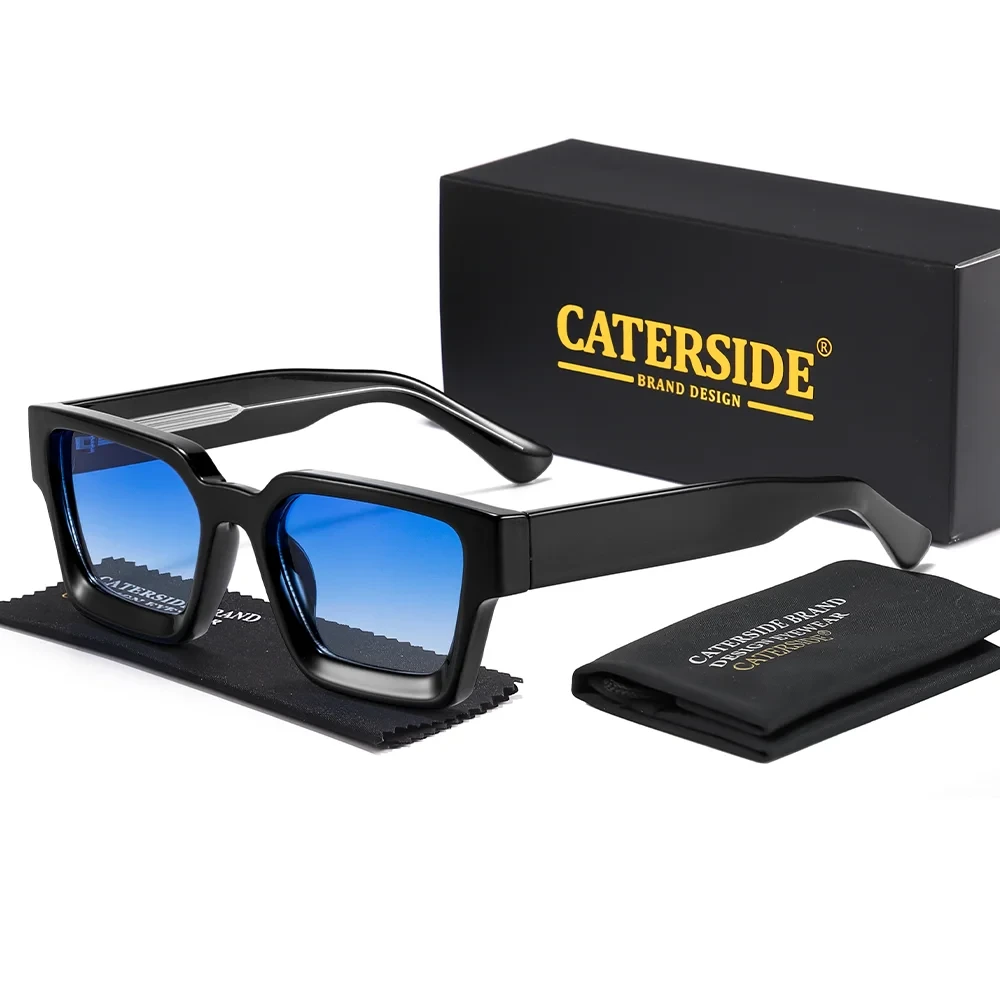 Lunettes de Soleil Carrées UV400 | Monture Épaisse Premium | Caterside Eyewear