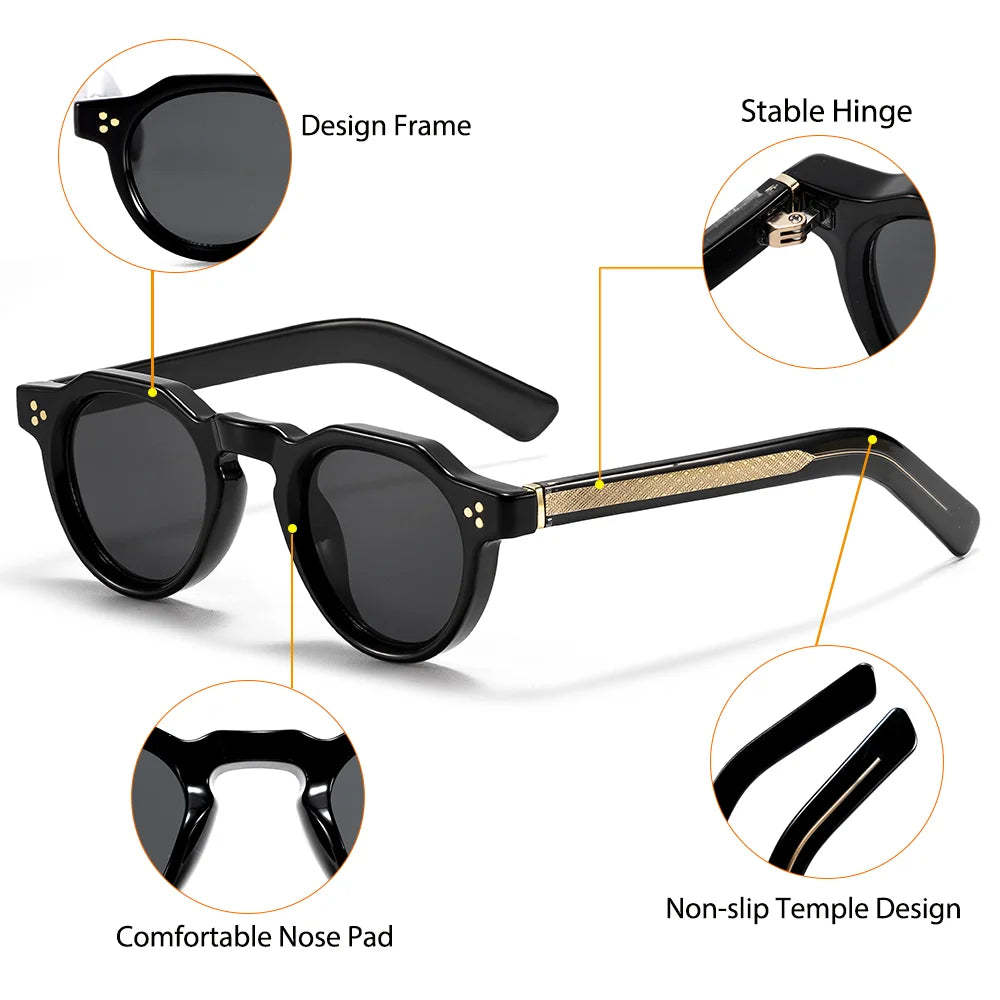 CATERSIDE Atelier Round – lunettes de soleil rondes épaisses – photo 4