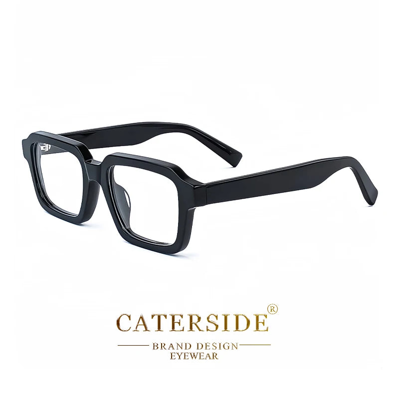CATERSIDE™ Square Vintage Glasses in Acetate – Wide Unisex Frame for Modern Style and Timeless Elegance