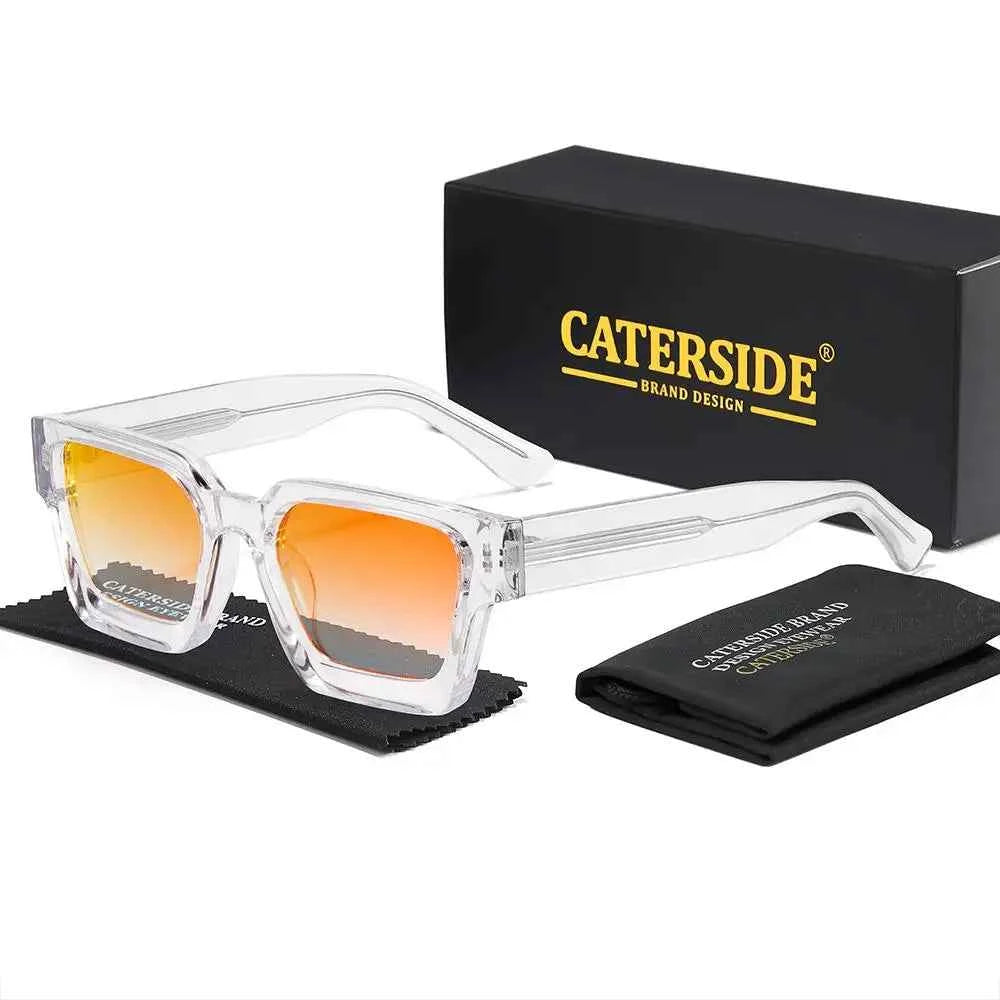 Lunettes de Soleil Carrées UV400 | Monture Épaisse Premium | Caterside Eyewear