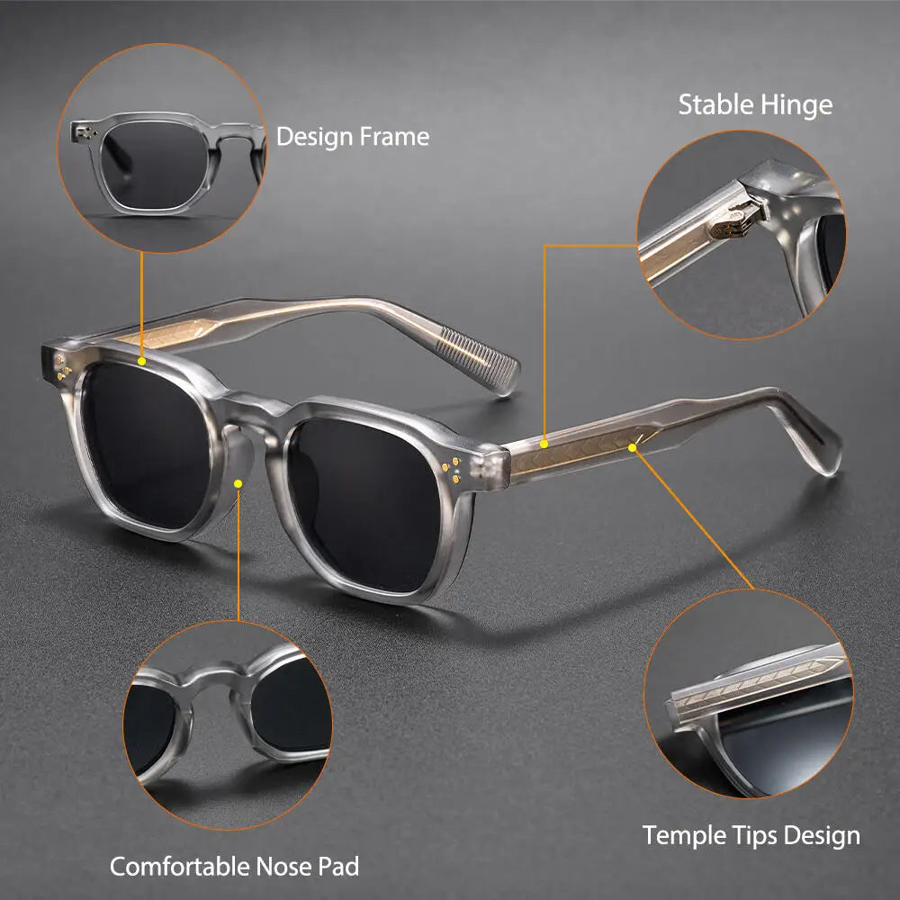 Gafas de sol cuadradas UV400 Caterside – Tendencia hombre mujer – Gafas de moda prémium