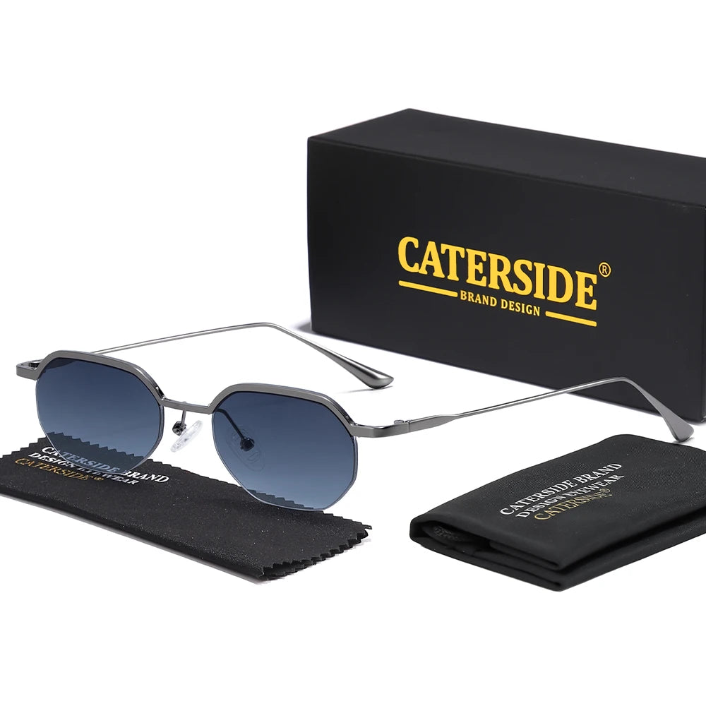 CATERSIDE Prism – lunettes de soleil polygonales en métal – photo 23
