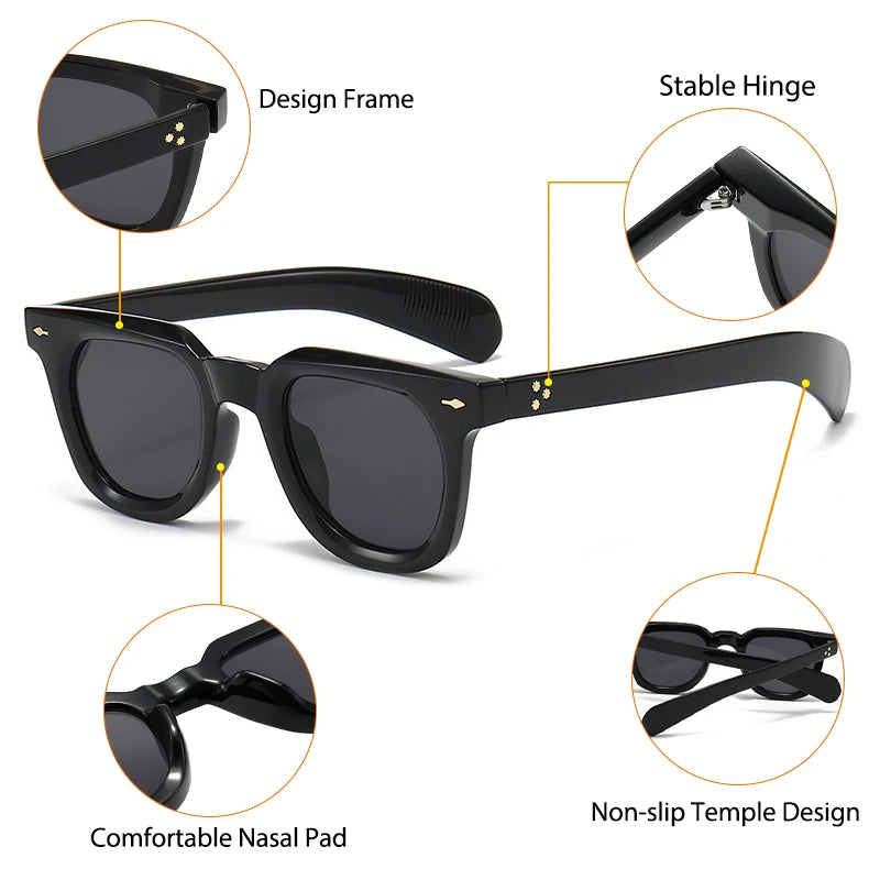 CATERSIDE® Lunettes de soleil aviateur polarisées style militaire – Unisexe UV400