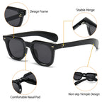 CATERSIDE® Lunettes de soleil aviateur polarisées style militaire – Unisexe UV400