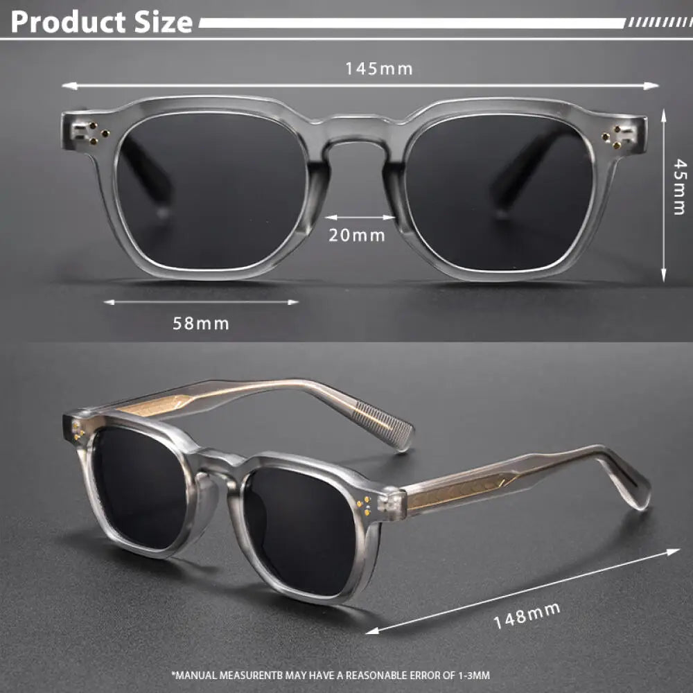 Gafas de sol cuadradas UV400 Caterside – Tendencia hombre mujer – Gafas de moda prémium
