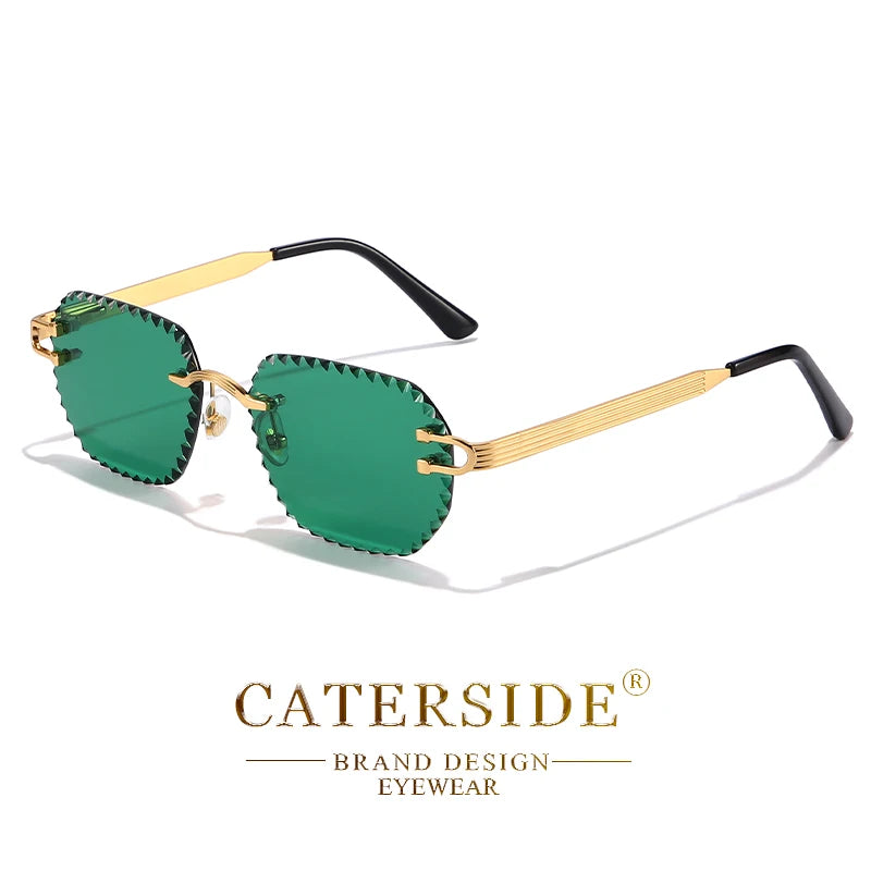 Lunettes de Soleil Carrées Sans Monture Luxe – Lunettes de Soleil Carrées Sans Monture Caterside