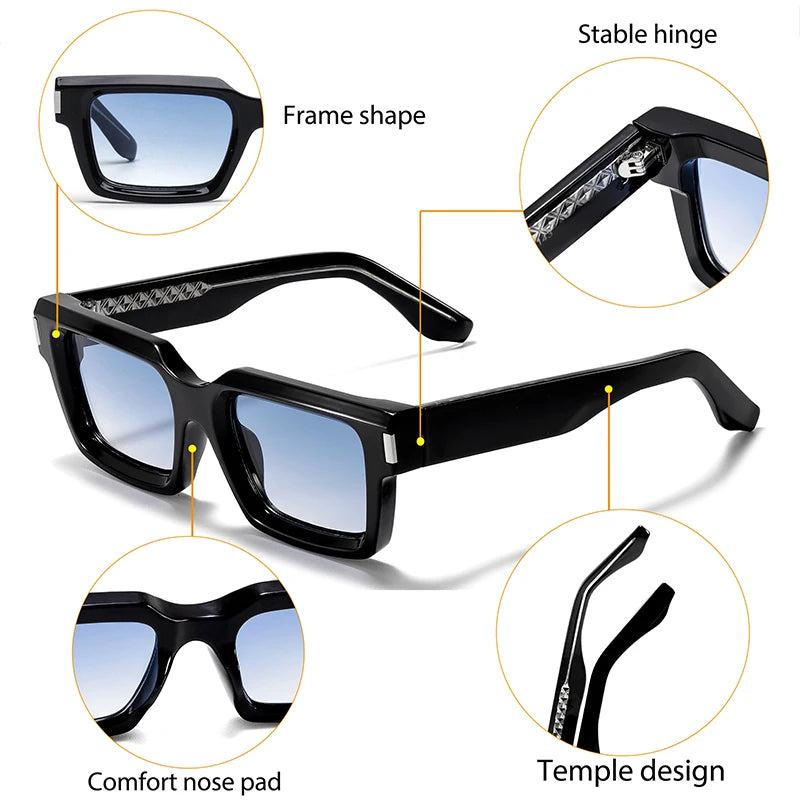 CATERSIDE® Pulse Edge™ — Lunettes de soleil rectangulaires UV400