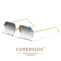 Luxuriöse randlose Vintage-Sonnenbrille – Caterside Signature