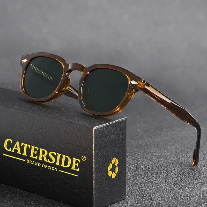 CATERSIDE™ Lunettes Rondes Rétro – Protection UV400 | Style Luxe Unisexe, Léger & Anti-Reflet