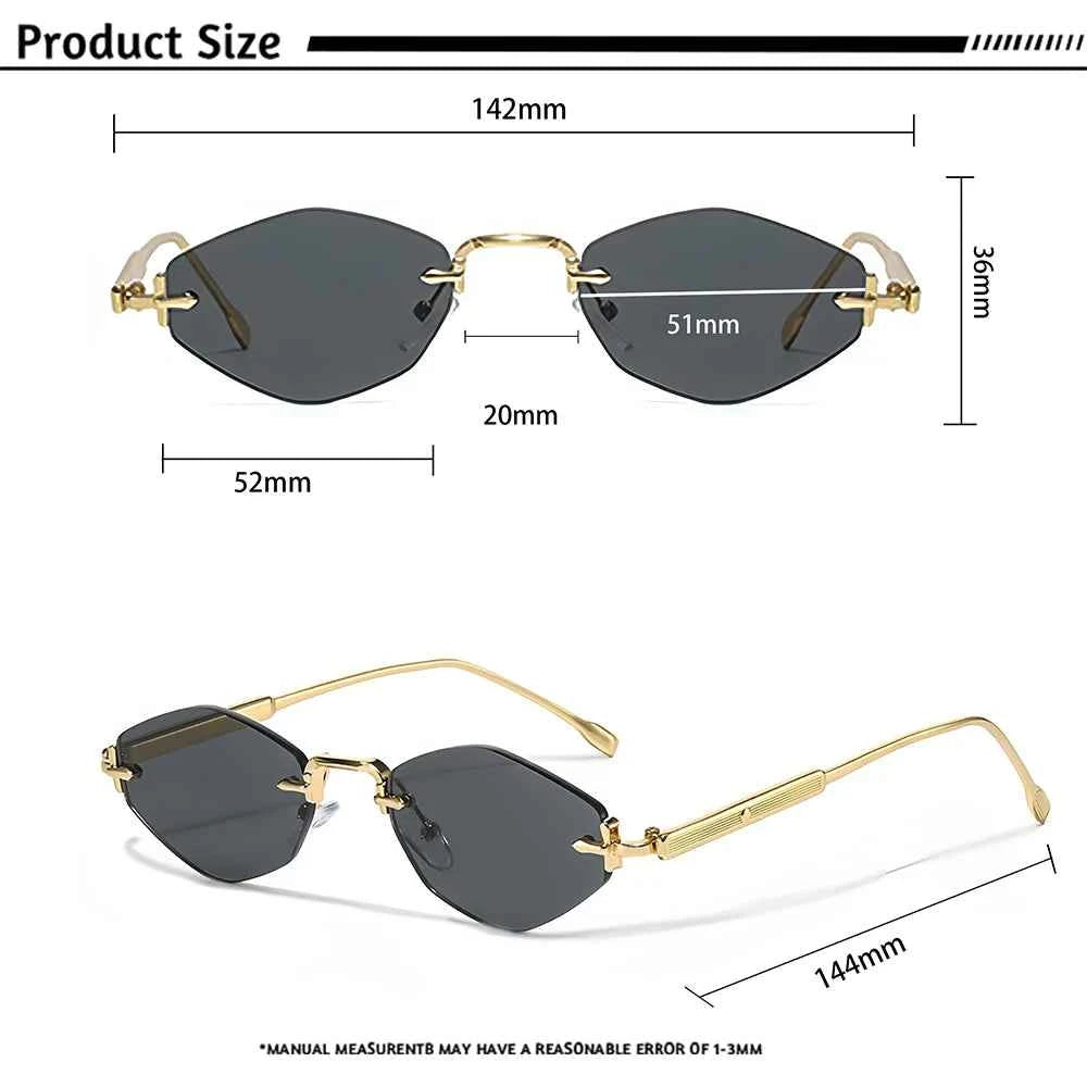 Lunettes de Soleil Punk Métal UV400 | Style Minimaliste Luxe | Caterside Eyewear