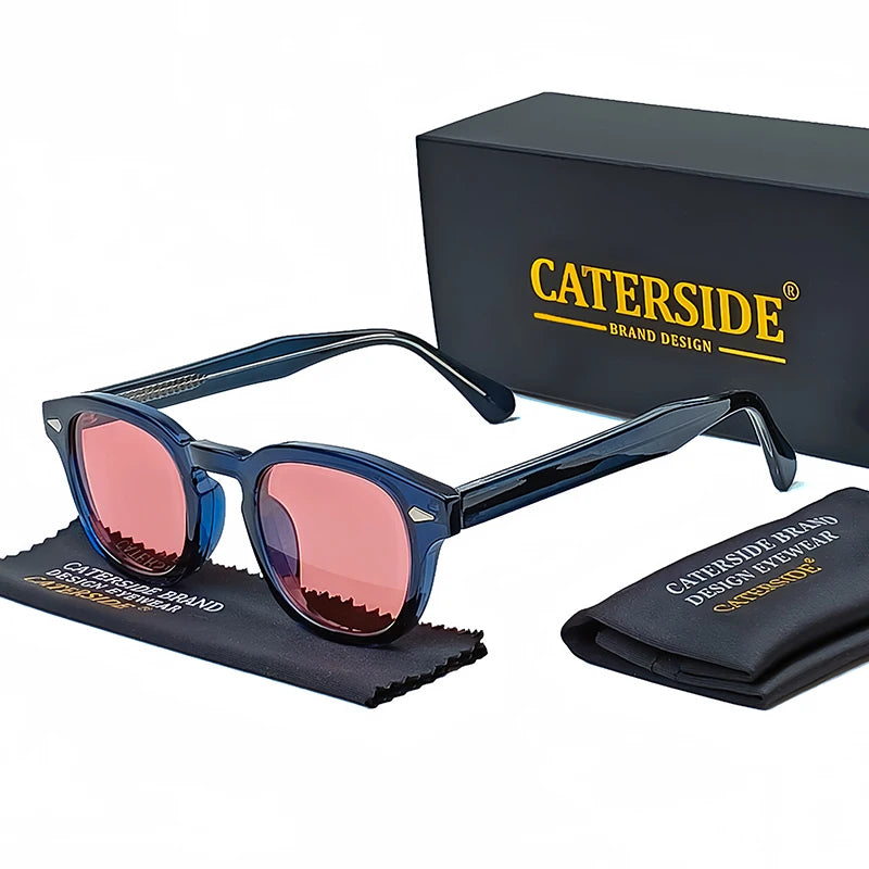 CATERSIDE™ Lunettes Rondes Rétro – Protection UV400 | Style Luxe Unisexe, Léger & Anti-Reflet