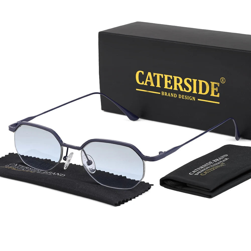 CATERSIDE Prism – lunettes de soleil polygonales en métal – photo 1
