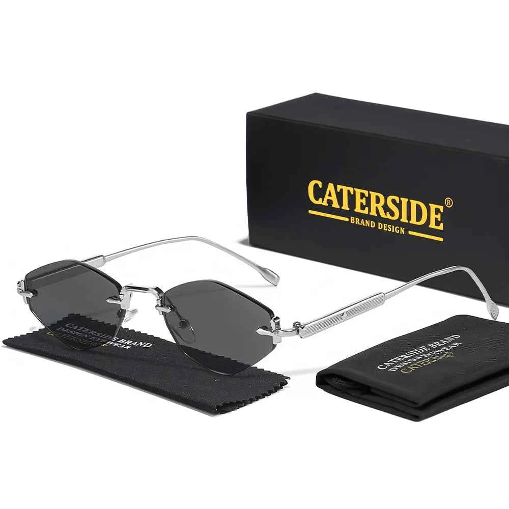 Lunettes de Soleil Punk Métal UV400 | Style Minimaliste Luxe | Caterside Eyewear