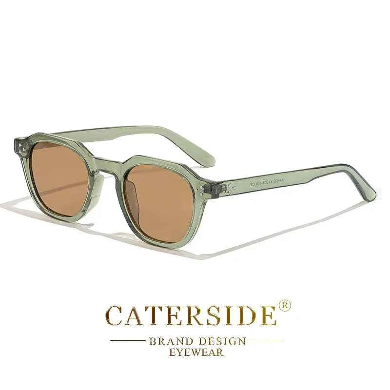CATERSIDE – Lunettes de soleil rétro polarisées à monture polygonale ultralégère