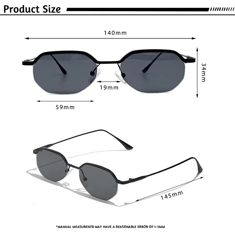 CATERSIDE Prism – lunettes de soleil polygonales en métal – photo 4