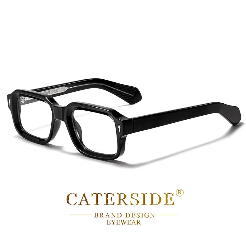 Lunettes noires carrées design moderne marque Caterside sur fond blanc