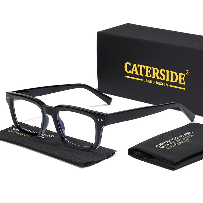 CATERSIDE™ Square Vintage Glasses – Premium Design Unisex Frame | Modern Retro Style 