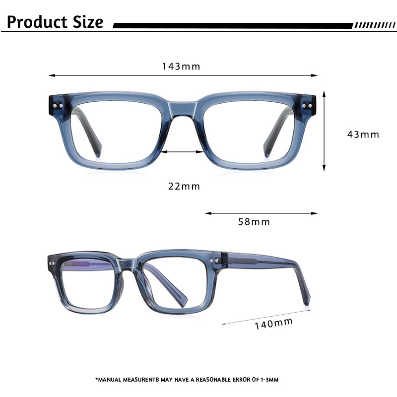 CATERSIDE™ Square Vintage Glasses – Premium Design Unisex Frame | Modern Retro Style 