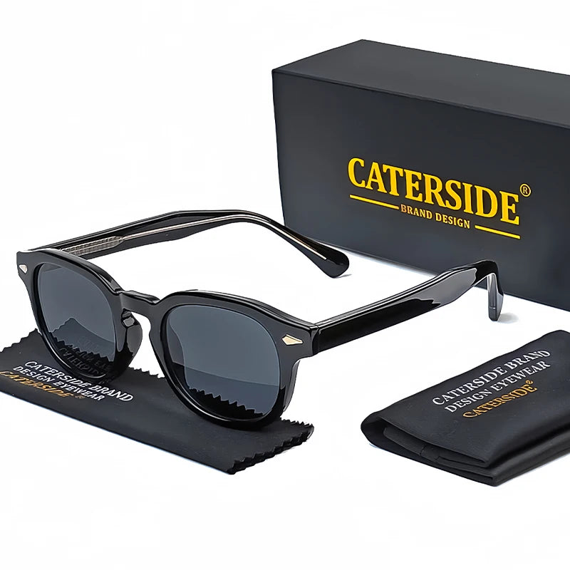 CATERSIDE™ Lunettes Rondes Rétro – Protection UV400 | Style Luxe Unisexe, Léger & Anti-Reflet