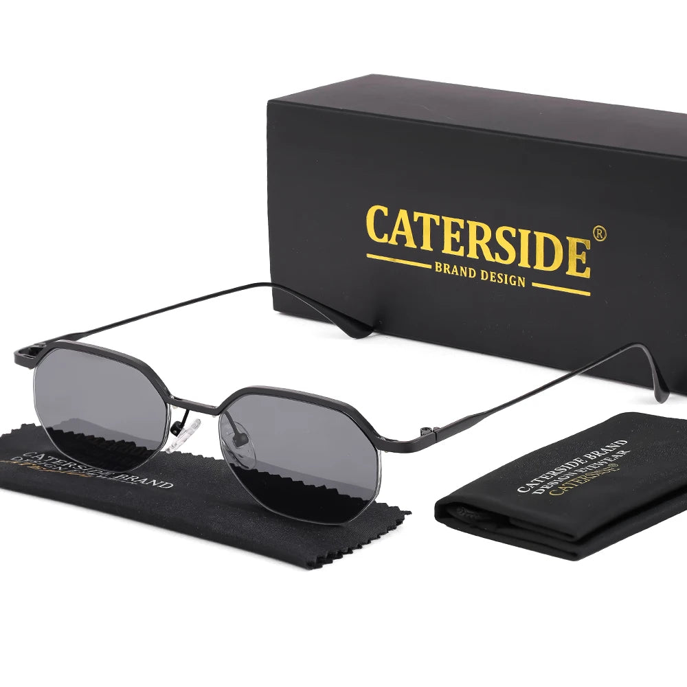 CATERSIDE Prism – lunettes de soleil polygonales en métal – photo 28