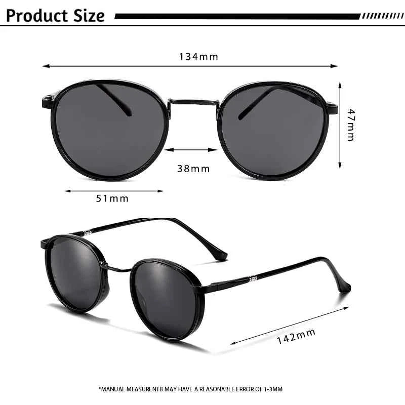 CATERSIDE® Vintage Polarized Round Sunglasses