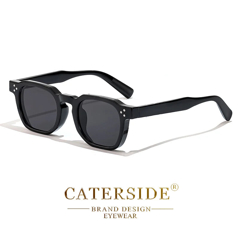 Lunettes de soleil noires Caterside design élégant avec verres teintés et monture carrée