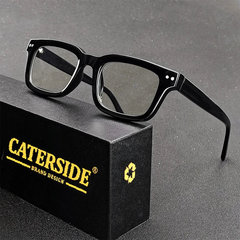 CATERSIDE™ Square Vintage Glasses – Premium Design Unisex Frame | Modern Retro Style 
