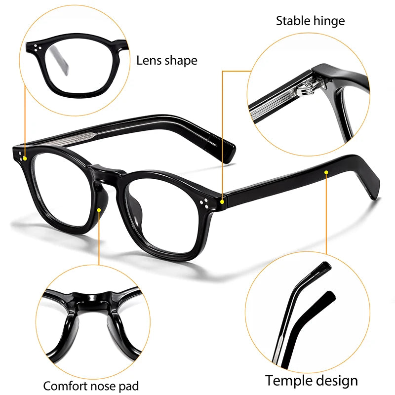 CATERSIDE® Studio Clear™ — Monture carrée anti-lumière bleue
