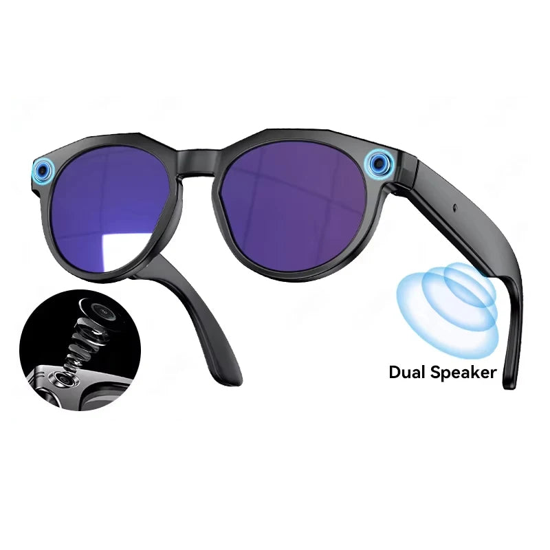 AI smart glasses with camera, Bluetooth, voice assistant and translation