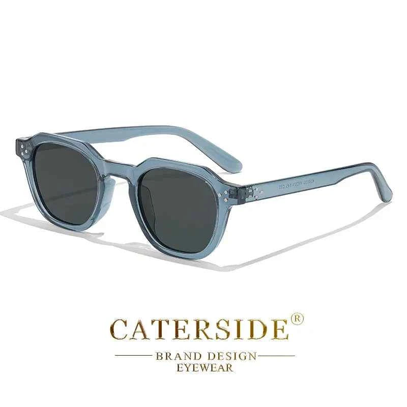 CATERSIDE – Lunettes de soleil rétro polarisées à monture polygonale ultralégère