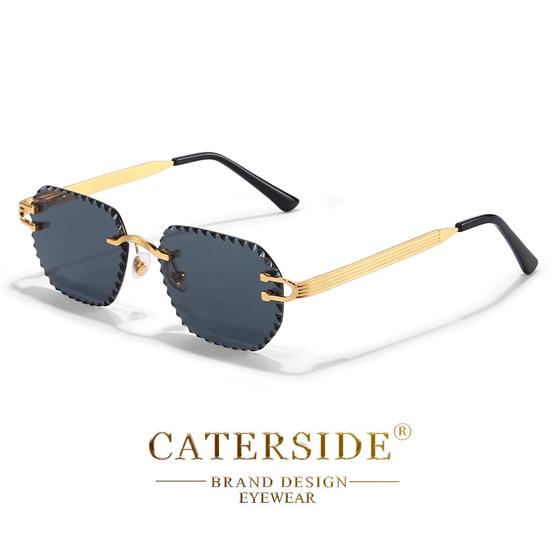 Lunettes de Soleil Carrées Sans Monture Luxe – Lunettes de Soleil Carrées Sans Monture Caterside
