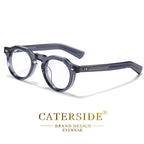 Lunettes rondes transparentes bleu gris design moderne marque Caterside