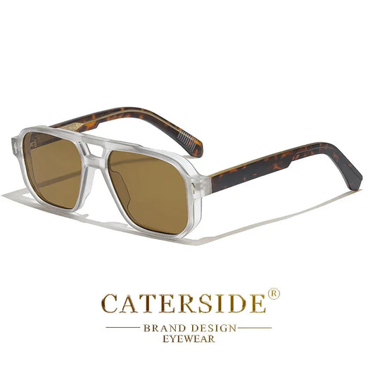 Lunettes de soleil Caterside avec monture transparente et branches effet écaille
