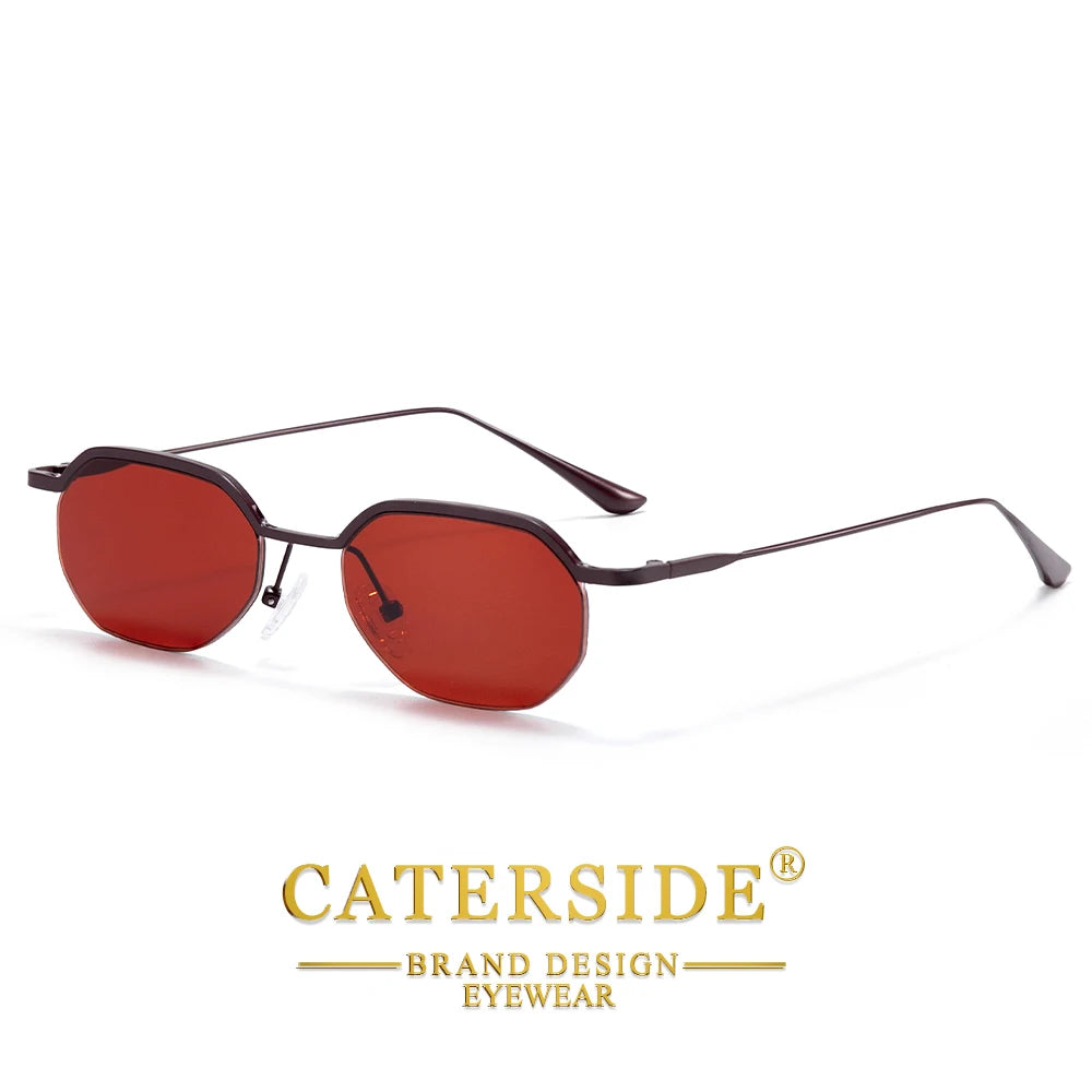 CATERSIDE Prism – lunettes de soleil polygonales en métal – photo 22