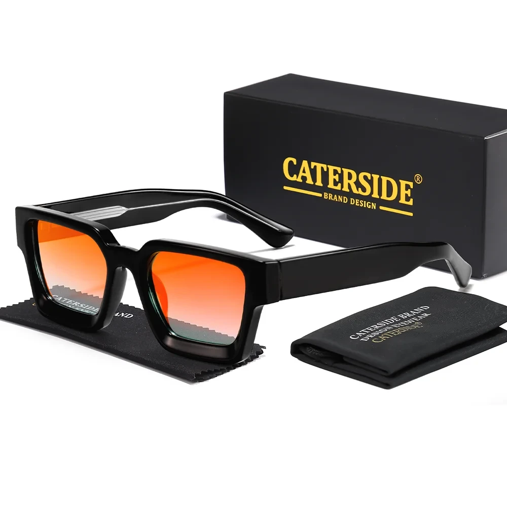 Lunettes de Soleil Carrées UV400 | Monture Épaisse Premium | Caterside Eyewear