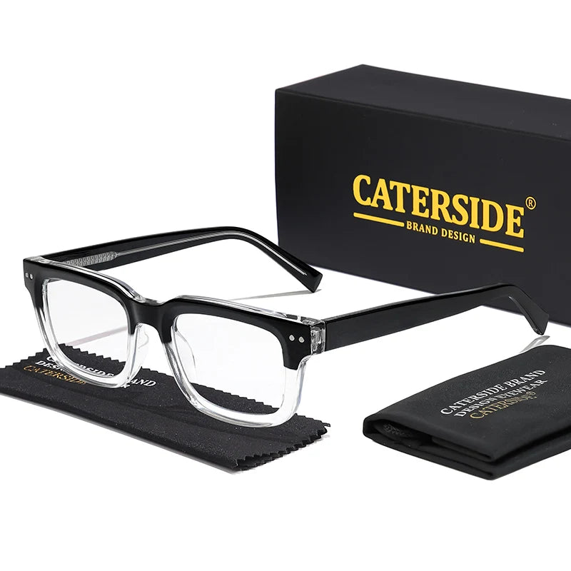 CATERSIDE™ Square Vintage Glasses – Premium Design Unisex Frame | Modern Retro Style 