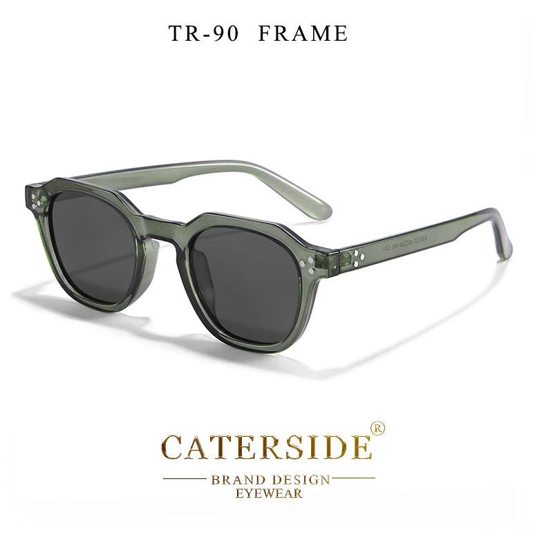 Lunettes de soleil Caterside avec monture TR-90 transparente et verres foncés design moderne