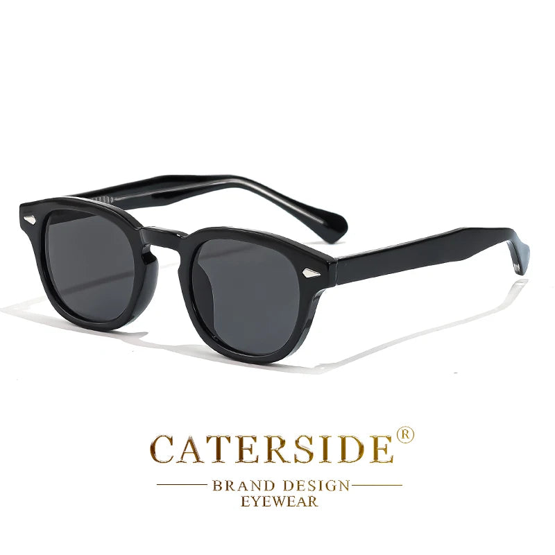 Lunettes de soleil noires élégantes CATER SIDE avec design classique et verres foncés