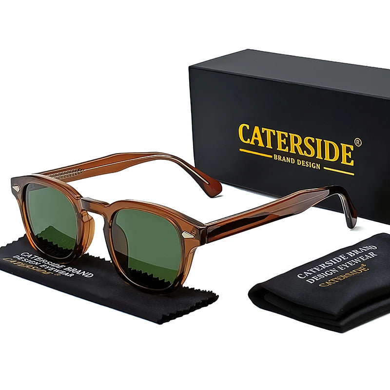 CATERSIDE™ Lunettes Rondes Rétro – Protection UV400 | Style Luxe Unisexe, Léger & Anti-Reflet