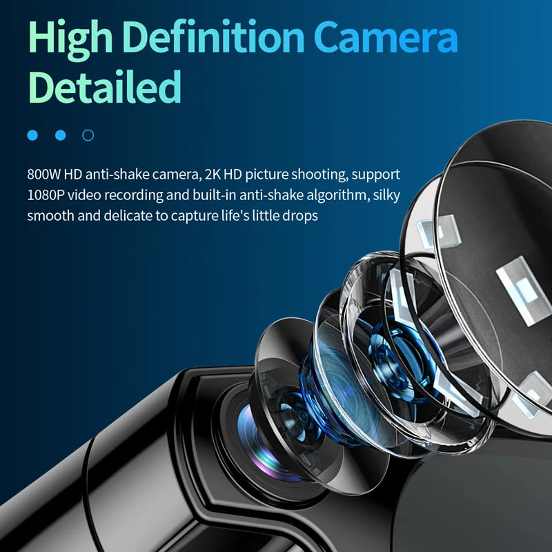 CATERSIDE Nova Lunettes Connectées IA HD avec Caméra et Bluetooth