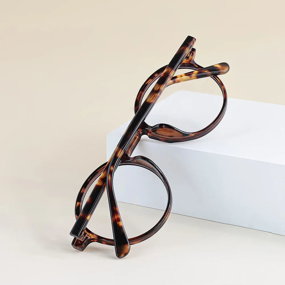 Gafas graduadas unisex CATERSIDE con montura redonda retro TR90 y protección contra la luz azul