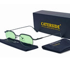 CATERSIDE Prism – lunettes de soleil polygonales en métal – photo 13