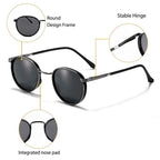 CATERSIDE® Vintage Polarized Round Sunglasses