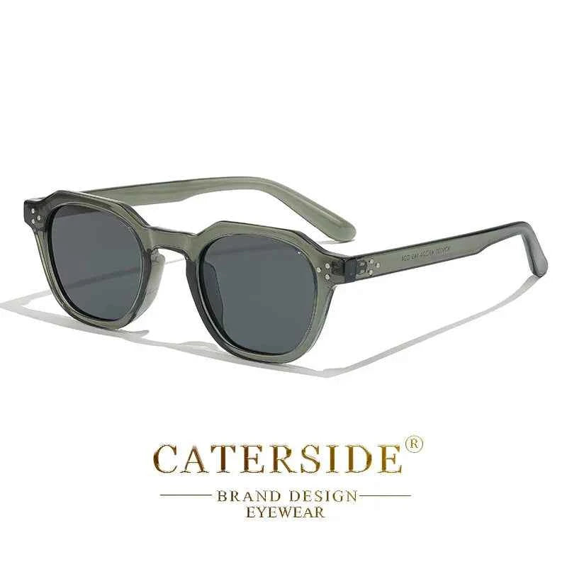 CATERSIDE – Lunettes de soleil rétro polarisées à monture polygonale ultralégère