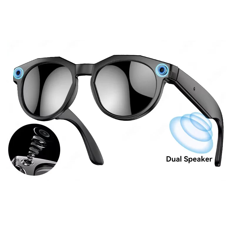 AI smart glasses with camera, Bluetooth, voice assistant and translation