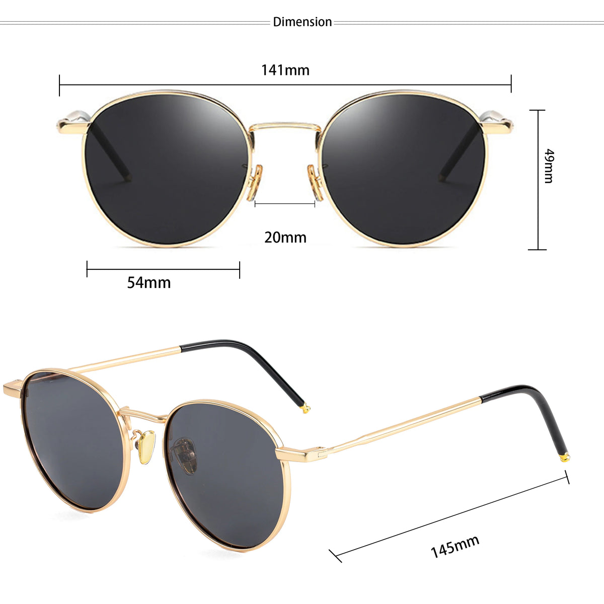 CATERSIDE Brooklyn – lunettes de soleil rondes en métal – photo 8