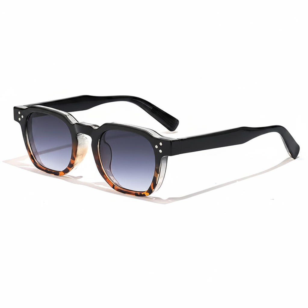 CATERSIDE® Lunettes de soleil carrées vintage punk Unisexe UV400 fond blanc GMC