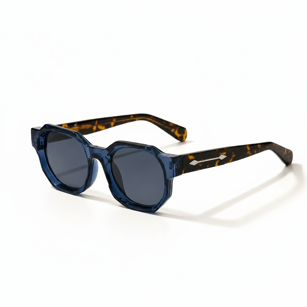 CATERSIDE® Lunettes de soleil carrées punk vintage Homme UV400 fond blanc GMC